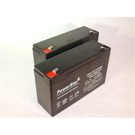 Powerstar 6V 12Ah PS-6100 Deep-Cycle Rechargeable SLA Energy Storage Battery AGM612-2Pack10